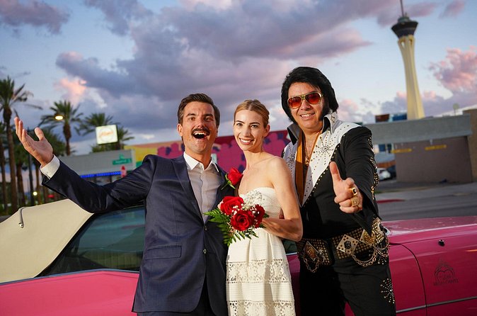 Elvis Wedding at The Little Vegas Chapel including Limousine Transportation - Legal wedding, vow renewal, or commitment ceremony