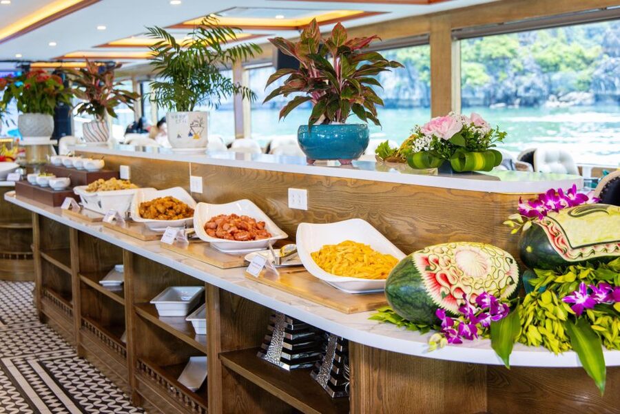 From Hanoi: 1-Day Halong 5-Star Cruise w/Jacuzzi & Limousine - Sunset party on the return trip