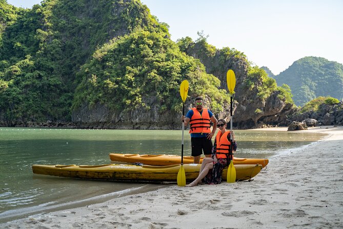 From Hanoi: 2D1N Ha Long Bay Deluxe Cruise with Bus Limousine - Kayaking and pearl farm details