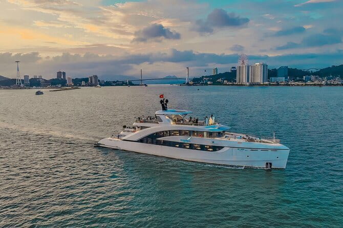 From Hanoi: Best Halong 5-Star Day Cruise, Buffet Lunch,Limousine - Ti Top Island for swimming and a bay view