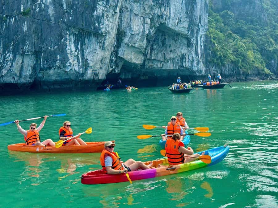 Luxury 6-Star Azura Cruise Halong Bay, Free Hanoi Limousine - Lunch while cruising toward Lan Ha Bay
