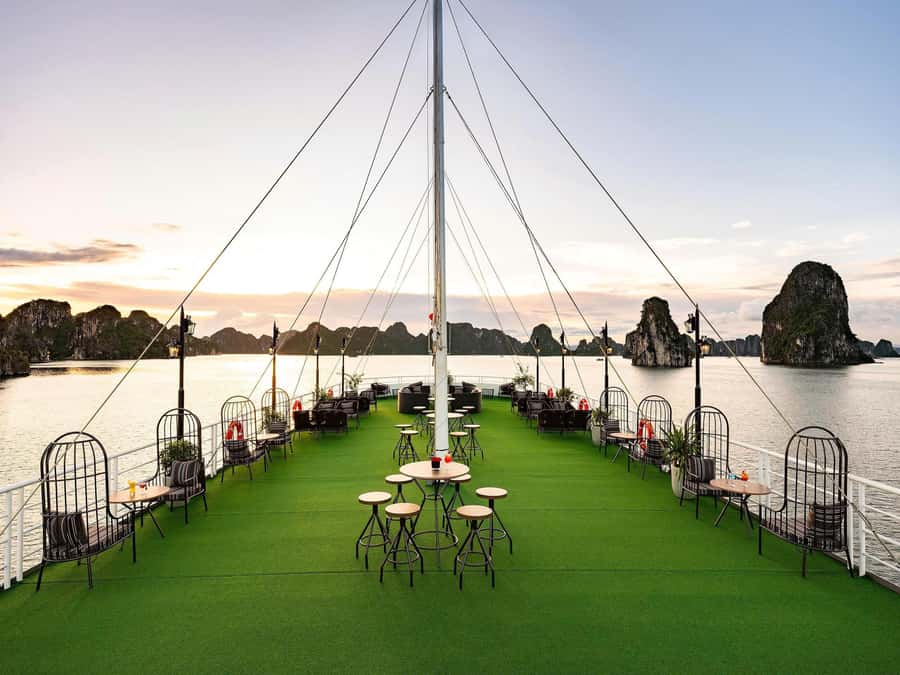 Luxury 6-Star Azura Cruise Halong Bay, Free Hanoi Limousine - Afternoon choices: pool, kayaking, or quiet balcony time