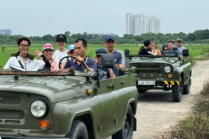Ninh Binh Army Jeep see Highlight Start From Hanoi By Limousine - Tam Coc: the launch point for the countryside