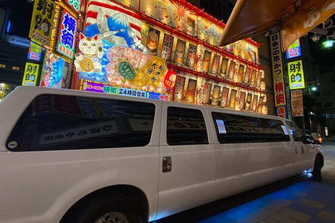 Osaka Limousine Photoshoot & Party Tour - Midosuji and the seasonal light show