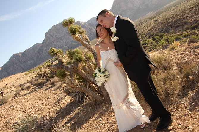 Red Rock Canyon Wedding by Private Limousine - Champagne, flowers, and the small finishing touches